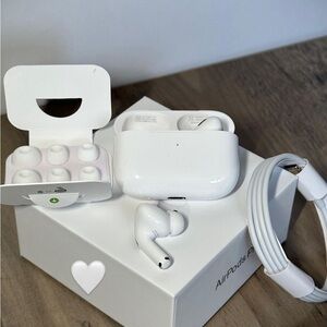 White Wireless Earbuds with Charging Case